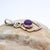 Vintage Modern Amethyst Sterling Pendant For Sale - Image 4 of 7