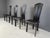 1980s Vintage Black Leather Dining Chairs, 1980s, Set of 4 For Sale - Image 5 of 10
