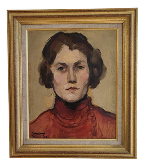 René Guinand, Portrait de Wien, 1922, Oil on Wood, Framed