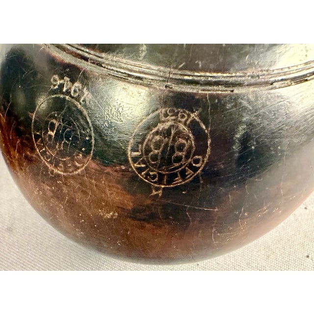Pair of Early 20th Century Scottish Monogramed Hardwood Lawn Balls For Sale In Palm Springs - Image 6 of 10