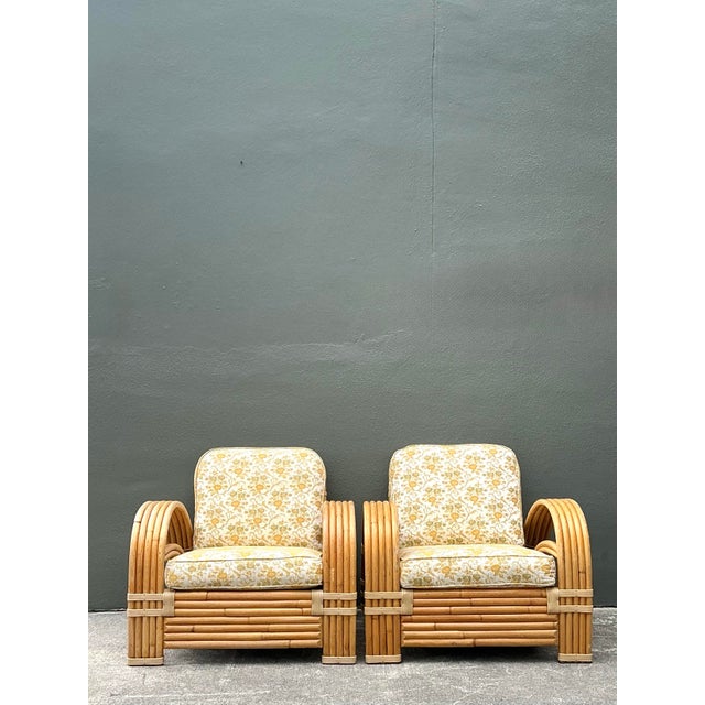 Ritts Tropitan Vintage Ritts Tropitan Bent Rattan Lounge Chairs - A Pair For Sale - Image 4 of 12