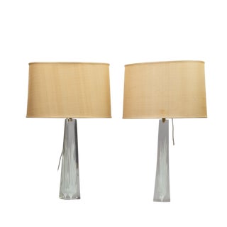 Mid-Century Modern Glass Lamps by Fulvio Bianconi for Venini, 1950s, Set of 2 For Sale