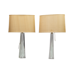 Mid-Century Modern Glass Lamps by Fulvio Bianconi for Venini, 1950s, Set of 2