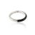 Black Enamel Diamond Stackable Band Ring 14k Solid White Gold Size 7 For Sale - Image 10 of 11