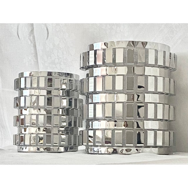 Late 20th Century Y2k Glamour to Your Tabletop With This Striking Pair of Party Lite "Enchanted Linear" Candle Holders For Sale - Image 15 of 16