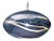 Orbit Pendant Light from the Vista Swirl Collection in Steel Blue For Sale