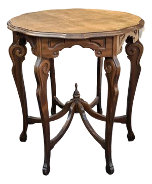 19th Century Victorian Renaissance Revival Style Walnut Center Table