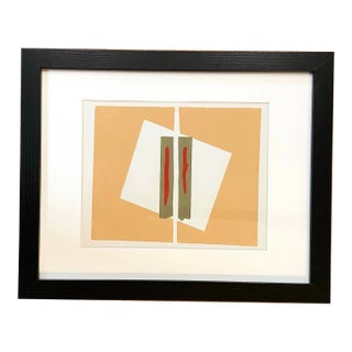 Barbara Beck 1969 Matted & Framed Woodblock Print, Edition of 20 - Original Matte For Sale