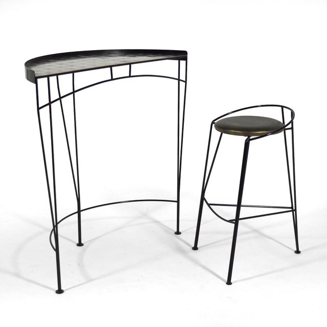 Metal Vecta Beylerian Collection Table & Stool For Sale - Image 7 of 11
