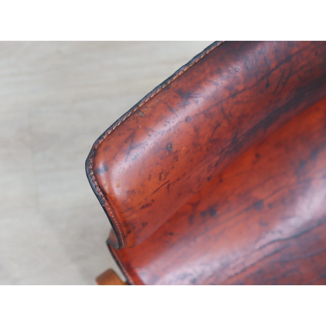 Curved Wood & Leather Chairs from Afra & Tobia Scarpa, 1970s, Set of 4 For Sale - Image 12 of 18