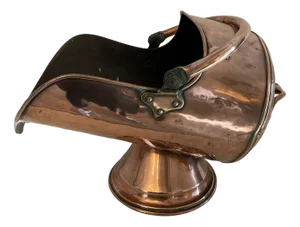 George III Copper Helmet Coal Scuttle, 1800s