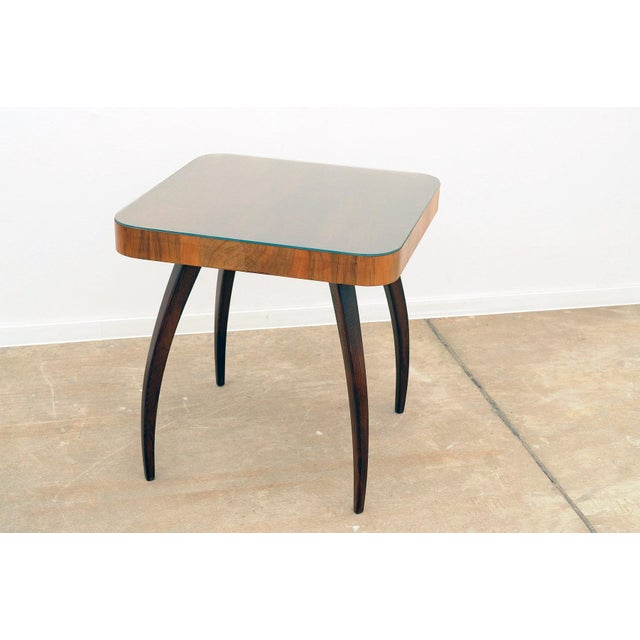 Brown Walnut Spider Table H259 by Jindřich Halabala, 1950s For Sale - Image 8 of 10