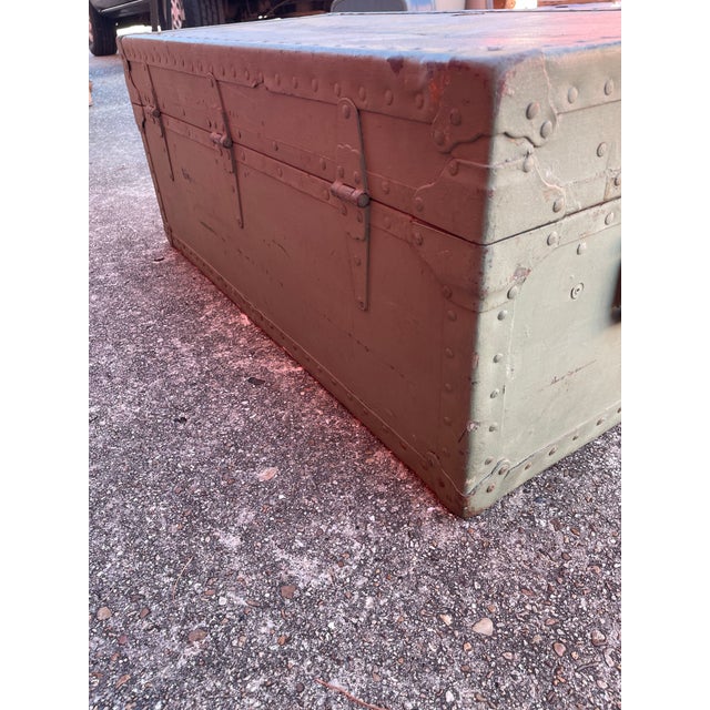 1950s Vintage Army Locker/Chest For Sale - Image 9 of 10