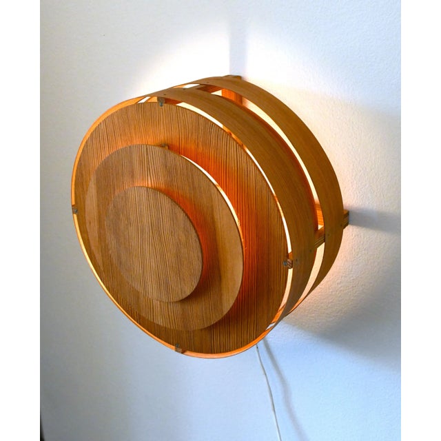 Hans-Agne Jakobsson Prototype Pine Veneer Scones by Hans-Agne Jakobsson for Ellysett, 1961, Set of 2 For Sale - Image 4 of 13