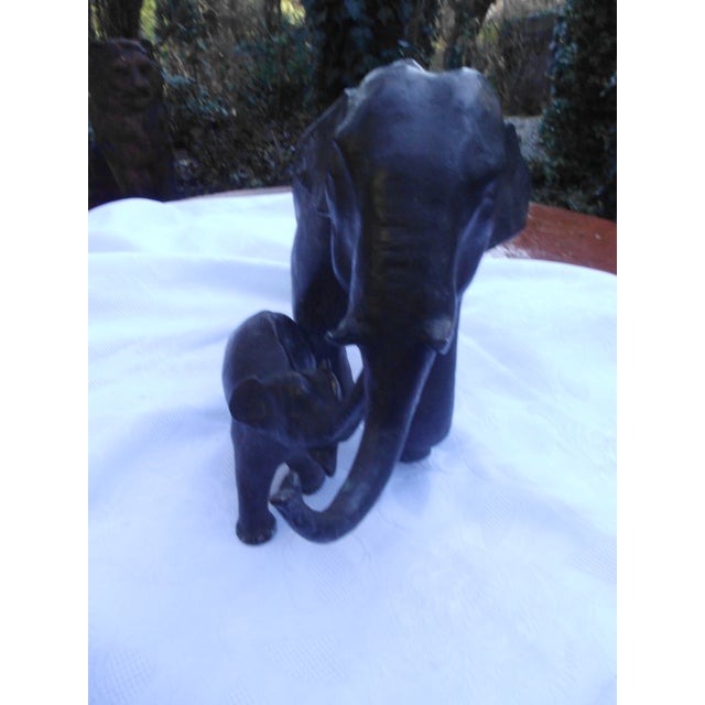 Metal Large Elephant Sculpture in Brass, Copper, and Bronze, 1970s For Sale - Image 7 of 18