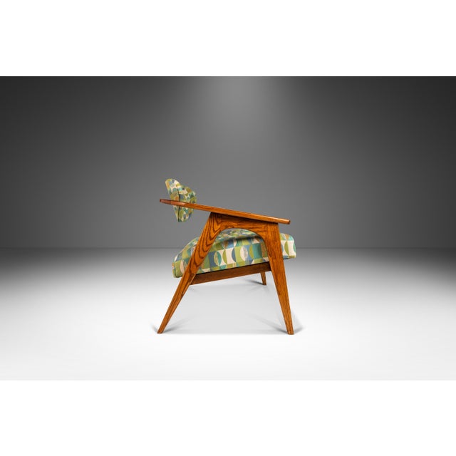 1960s Rare Mid-Century Modern Low Profile 916-Cc Captains Chair in Oak Attributed to Adrian Pearsall for Craft Associates, Usa, C. 1960's For Sale - Image 5 of 18