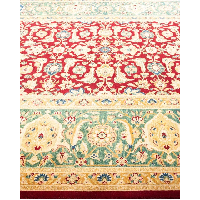 Solo Rugs Mogul, One-of-a-Kind Hand-Knotted Area Rug in Red, 8' 1" x 10' 2" For Sale - Image 4 of 8