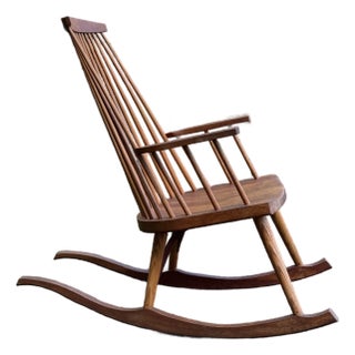 Vintage Thomas Moser Windsor Style Cherry Rocking Chair 1991 For Sale