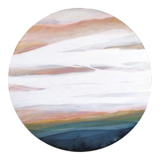 Wild Skies 3 - Original Atmospheric Abstract Skyscape Acrylic and Gold Leaf Art on Wood Panel For Sale