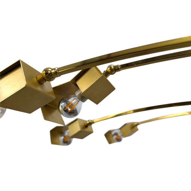 Brass Floor Lamp with 7 Lights, 1970s For Sale - Image 4 of 10