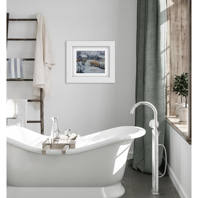 Quiet Places & Skyscapes — Winter Snowscape (Original Oil Painting) For Sale - Image 14 of 18