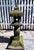 Japanese-Style Composition Stone Garden Lantern With Natural Moss Patina For Sale - Image 4 of 5