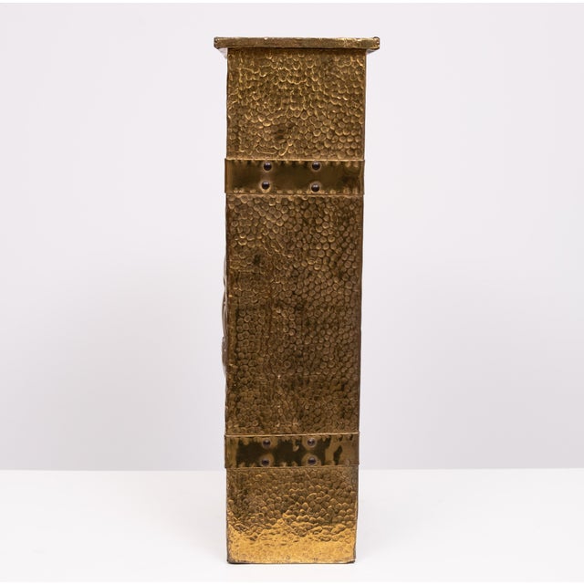 Metal Brass Embossed Umbrella Stand, 1930s For Sale - Image 7 of 11