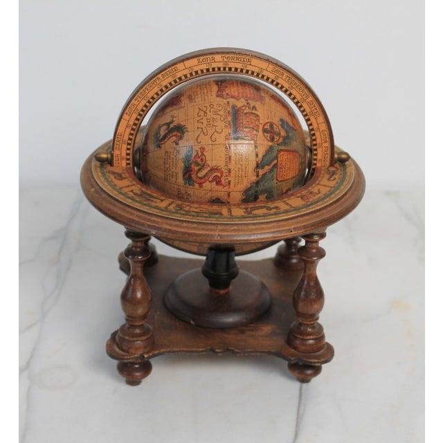Italian Vintage Italian World Desk Globe For Sale - Image 3 of 15