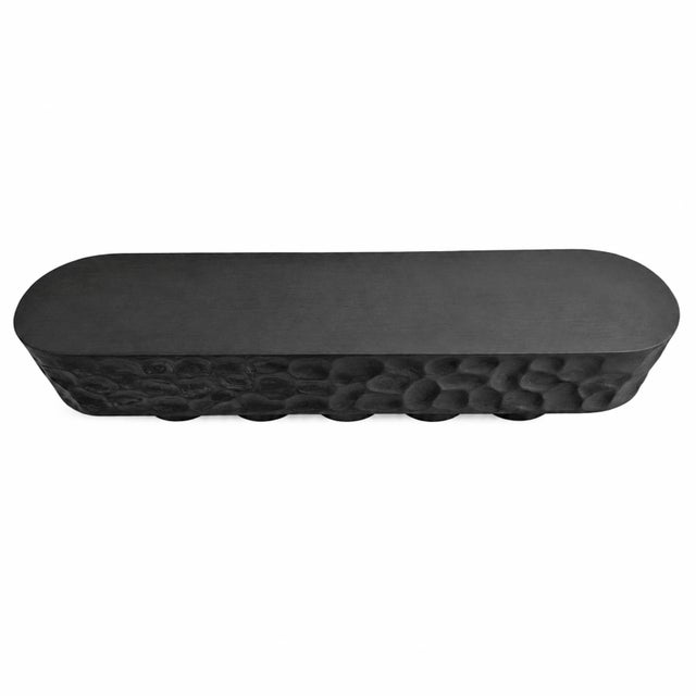 Contemporary Black Katanga Dimple Bench For Sale - Image 3 of 5