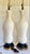 Mid 20th Century Hollywood Regency Textured White Ceramic Table Lamps With Sculptural Wood Bases - Pair For Sale - Image 12 of 12