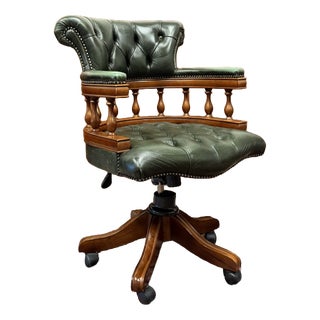 English Chesterfield Office Chair For Sale