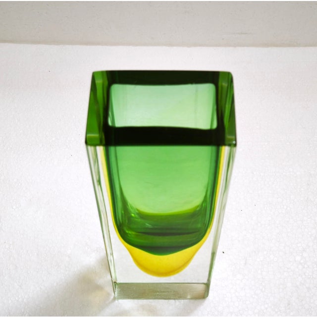 Large Vintage Rectangular Block Vase in Murano Sommerso, Italy, 1960s For Sale - Image 17 of 18