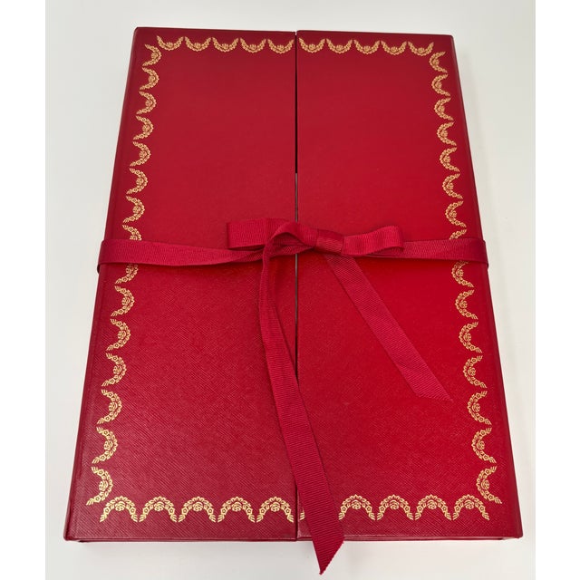 Paper Cartier Paris Luxury Stationery Set, Red Dragons Design, France, 1990s For Sale - Image 7 of 10