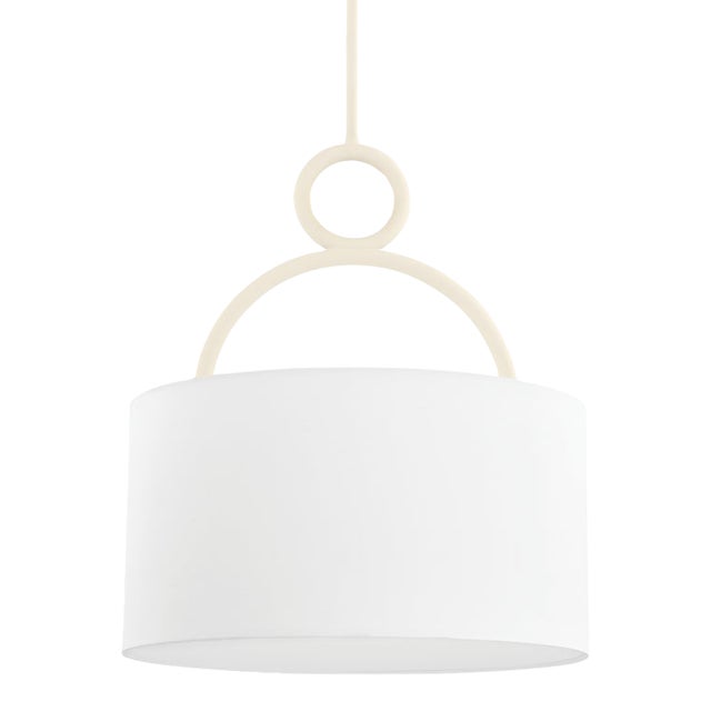 Mitzi Wynter 3-Light Chandelier, Textured Cream For Sale