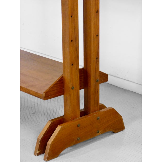 Brown Mid-Century Modern Italian Freestanding Teak Modular Bookshelf, 1960s For Sale - Image 8 of 10