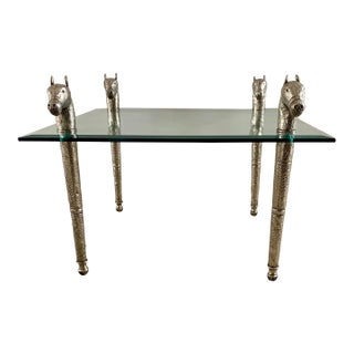 Vintage Moroccan Style Horse Head Side Table For Sale
