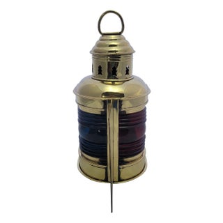 Boat Lantern with Red and Blue Lenses For Sale