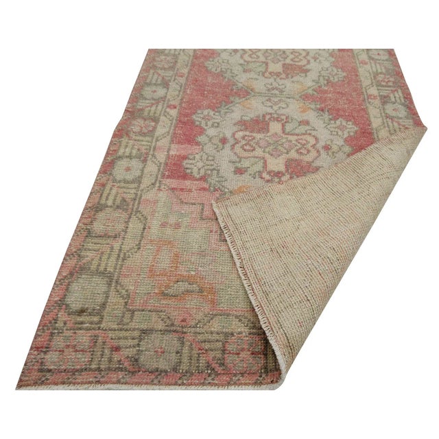 Mid 20th Century Vintage Distressed Turkish Runner- 3′ × 9′ For Sale - Image 5 of 7
