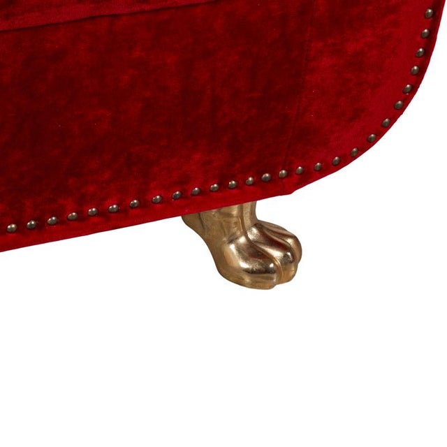 Modern Red Velvet Gaudi Chair from Bretz For Sale - Image 3 of 14