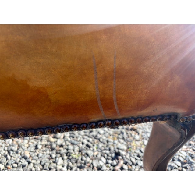 English Tufted Leather Library Chair, Late 19th Century For Sale - Image 10 of 11