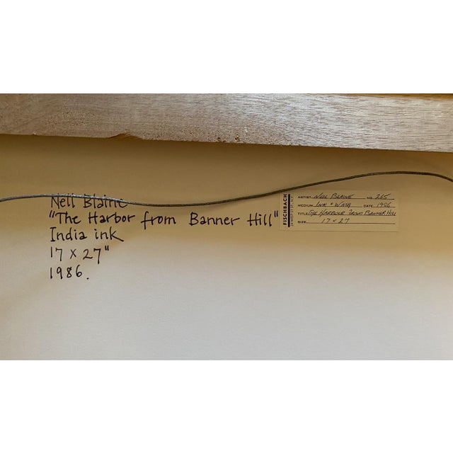 Nell Blaine 1986 "The Harbor From Banner Hill" Painting For Sale In New York - Image 6 of 6