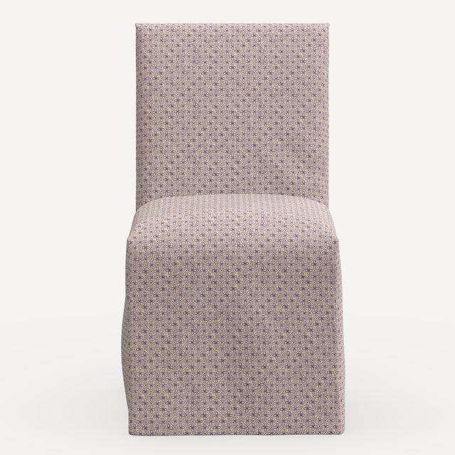 Traditional John Robshaw x Cloth & Company Kay Slipcover Dining Chair in Aalap Lavender For Sale - Image 3 of 6