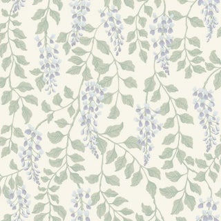 SAMPLE - Boråstapeter Blåregn Wallpaper In Lilac For Sale