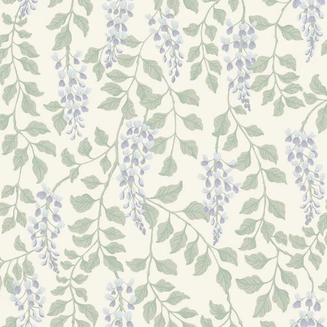 SAMPLE - Boråstapeter Blåregn Wallpaper In Lilac For Sale