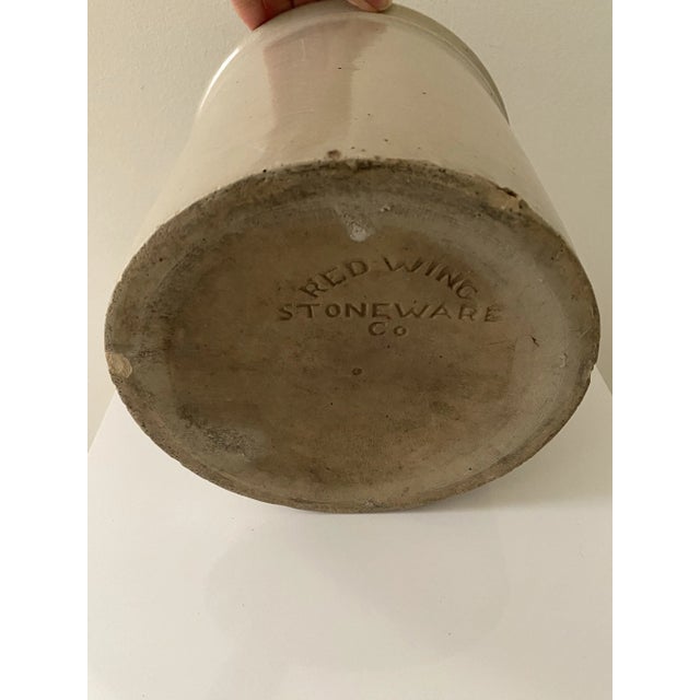 Ceramic Small Antique Red Wing Stoneware Company Crock For Sale - Image 7 of 7