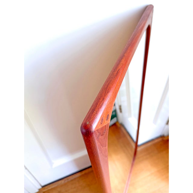 Mid-Century Modern Vintage Scandinavian Modern Teak Wall Mirror attributed to Aksel Kjersgaard, 1960s For Sale - Image 3 of 9