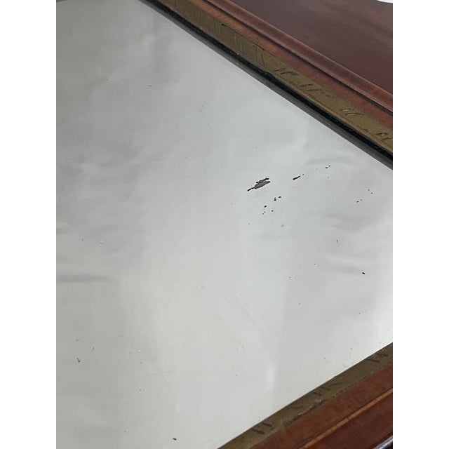 Antique Georgian Mahogany Mirror | Gilt Phoenix Crest, Hammered Gold Frame For Sale - Image 10 of 14