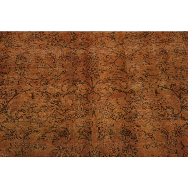 1960s 1960s 1960s Vintage Orange/Brown Wool Rug For Sale - Image 5 of 10