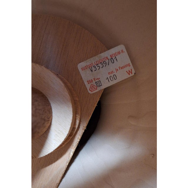 Textile German Beige-Brown Ceramic Table Lamp with Hand-Finished Fabric Shade from Hustadt-Leuchten, 1970s For Sale - Image 7 of 9