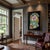 Hand-Tufted Floral Textile Wall Art in Natural Wood Frame / Size 26" X 38" For Sale - Image 4 of 14